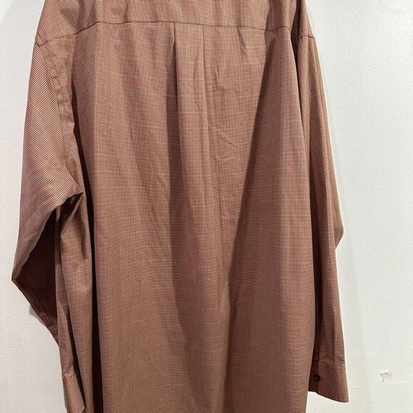 Duluth Trading Co Mens Button Down Red Orange Houndstooth‎ Print Long Sleeve XXL - Picture 8 of 9